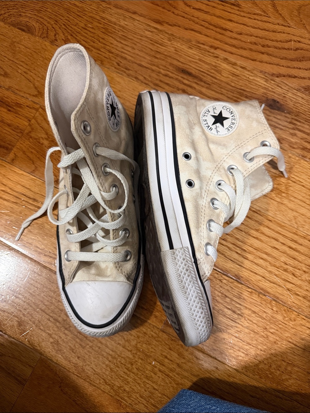 Converse Beige High Top Sneakers